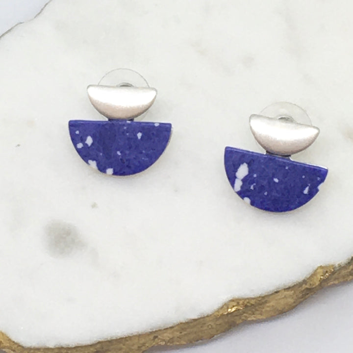 Half Moon Resin Earrings - Vz Collection